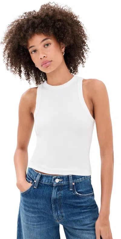 Marine Layer Lexi Rib Sun-in Crop Tank Top White
