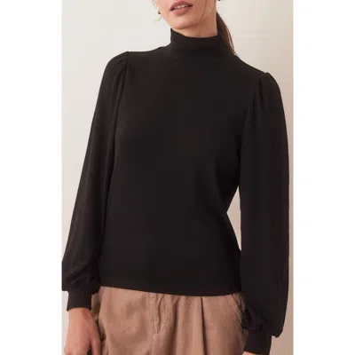 Marine Layer Lexi Rib Turtleneck In Black