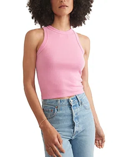 Marine Layer Lexi Ribbed Tank Top In Bright Rose