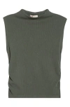 Marine Layer Lexi Sleeveless Mock Neck Top In Green