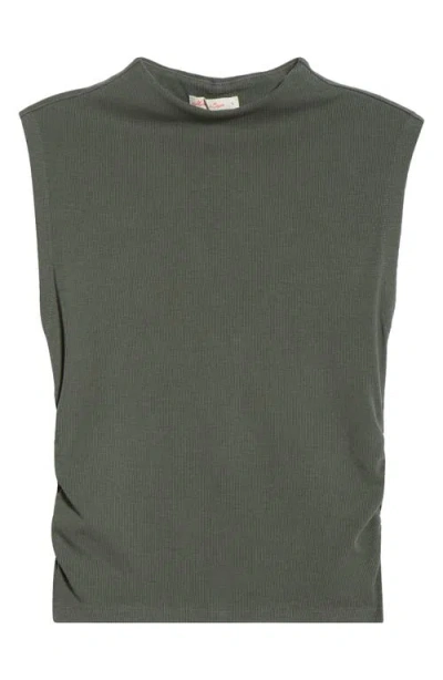 Marine Layer Lexi Sleeveless Mock Neck Top In Green