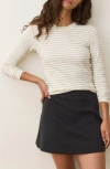 Marine Layer Lexi Stripe Sun-in Rib Long Sleeve T-shirt In Multi