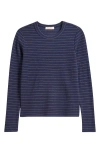 Marine Layer Lexi Stripe Sun-in Rib Long Sleeve T-shirt In Multi