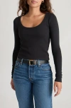 Marine Layer Lexi Sun-in Long Sleeve Rib T-shirt In Blue