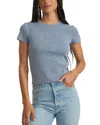 Marine Layer Lexi Sun-in Crewneck Rib T-shirt In Graphite