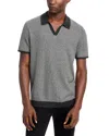 Marine Layer Liam Sweater Polo Charcoal In Charcoal