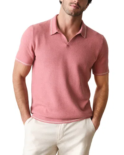 Marine Layer Liam Polo Sweater In Burgundy