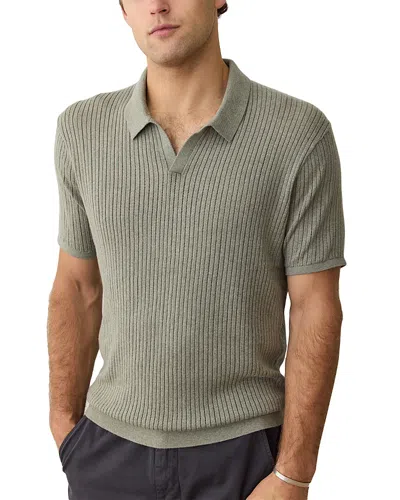 Marine Layer Liam Polo Sweater Shirt In Green