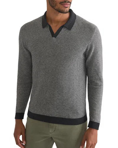 Marine Layer Liam Regular Fit Polo Sweater In Black