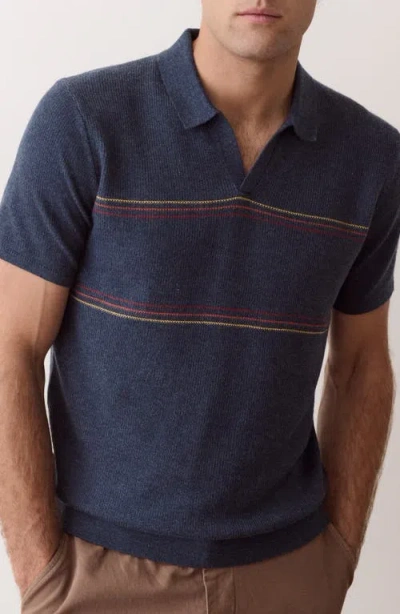 Marine Layer Liam Striped Sweater Polo In Multi