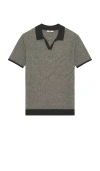 Marine Layer Liam Sweater Polo Charcoal In Black