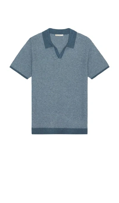 Marine Layer Liam Sweater Polo In Blue