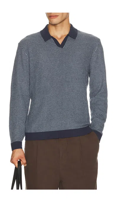 Marine Layer Liam Sweater Polo In Blue