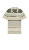 Marine Layer Liam Sweater Polo Green Multi In Multi