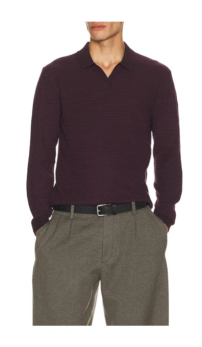 Marine Layer Liam Sweater Polo In Purple