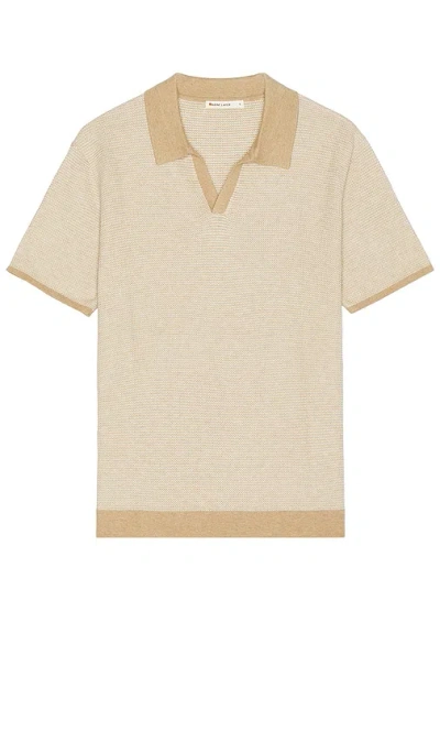 Marine Layer Liam Jumper Polo In Sable & Ivory