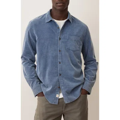 Marine Layer Lightweight Corduroy Button-up Shirt In Blue