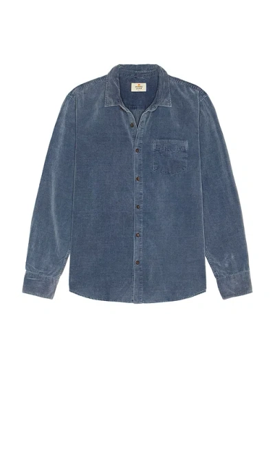 Marine Layer Lightweight Corduroy Shirt In Blue