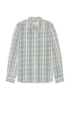 MARINE LAYER LIGHTWEIGHT PLAID CORD SHIRT