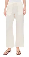 Marine Layer Linen Drawstring Pants Bright White In White