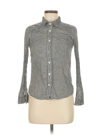 Pre-owned Marine Layer Long Sleeve Button Down Shirt In Black