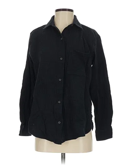 Pre-owned Marine Layer Long Sleeve Button Down Shirt In Black