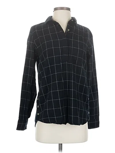 Pre-owned Marine Layer Long Sleeve Button Down Shirt In Black