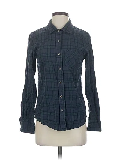 Pre-owned Marine Layer Long Sleeve Button Down Shirt In Blue