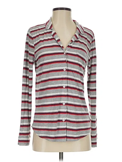Pre-owned Marine Layer Long Sleeve Button Down Shirt In Burgundy