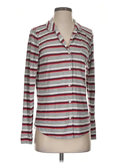 Pre-owned Marine Layer Long Sleeve Button Down Shirt In Burgundy
