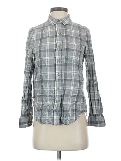 Pre-owned Marine Layer Long Sleeve Button Down Shirt In Gray
