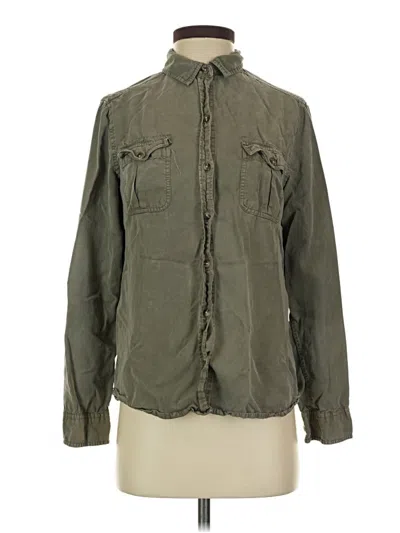 Pre-owned Marine Layer Long Sleeve Button Down Shirt In Green