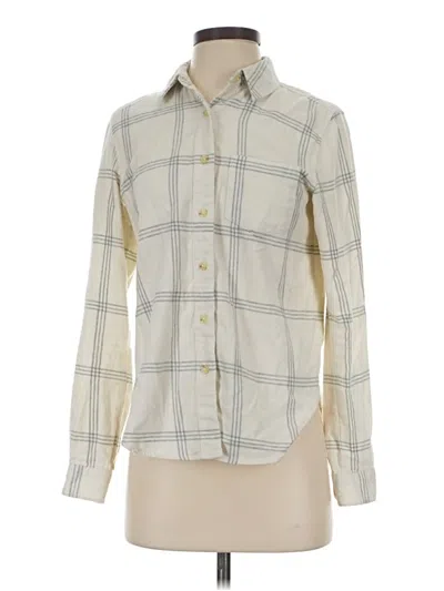 Pre-owned Marine Layer Long Sleeve Button Down Shirt In Ivory
