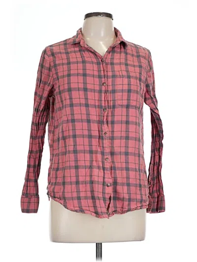 Pre-owned Marine Layer Long Sleeve Button Down Shirt In Pink