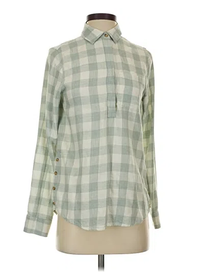 Pre-owned Marine Layer Long Sleeve Button Down Shirt In Teal