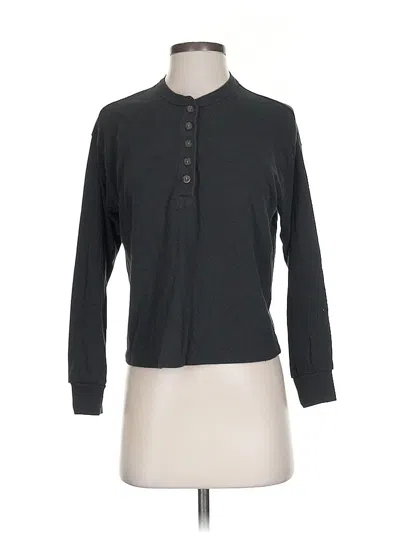 Pre-owned Marine Layer Long Sleeve Henley Shirt In Gray