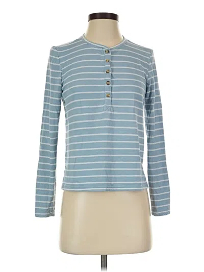 Pre-owned Marine Layer Long Sleeve Top Blue Boatneck Tops