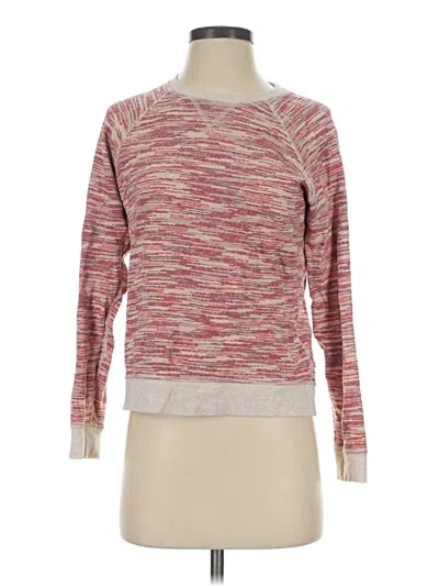 Pre-owned Marine Layer Long Sleeve Top Red Boatneck Tops