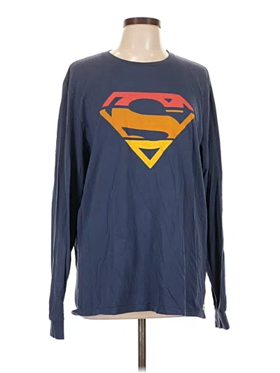 Pre-owned Marine Layer Long Sleeve T-shirt In Blue