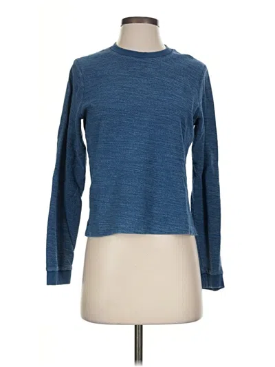 Pre-owned Marine Layer Long Sleeve T-shirt In Blue
