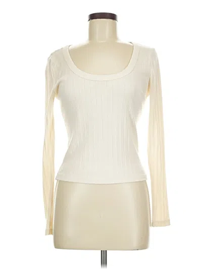 Pre-owned Marine Layer Long Sleeve T-shirt In White