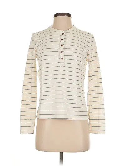 Pre-owned Marine Layer Long Sleeve Turtleneck In White