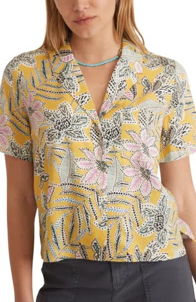MARINE LAYER MARINE LAYER LUCY FLORAL SHORT SLEEVE BUTTON-UP CAMP SHIRT