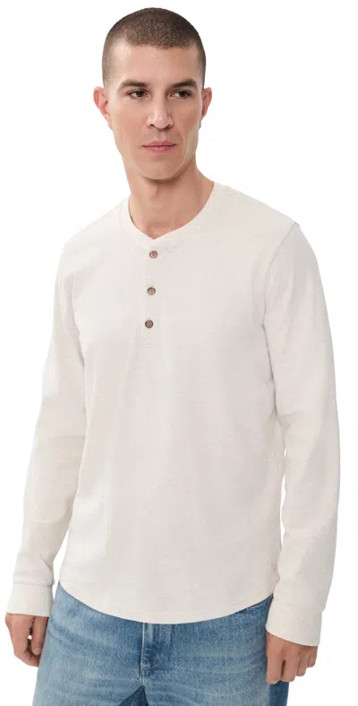 Marine Layer Luxe 250 Henley Oatmeal Heather