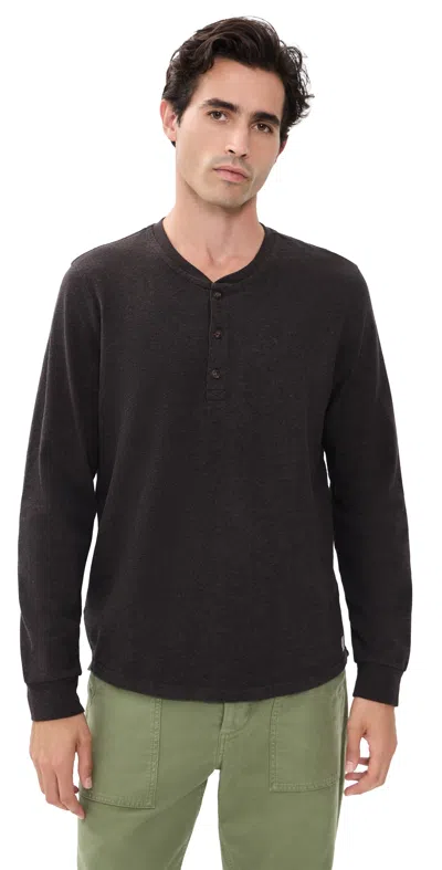Marine Layer Luxe 250 Henley Tee Java