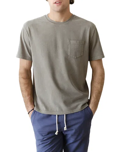 Marine Layer Luxe 250 Relaxed Pocket Tee In Green