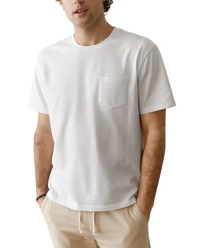 Marine Layer Luxe 250 Relaxed Pocket Tee In White