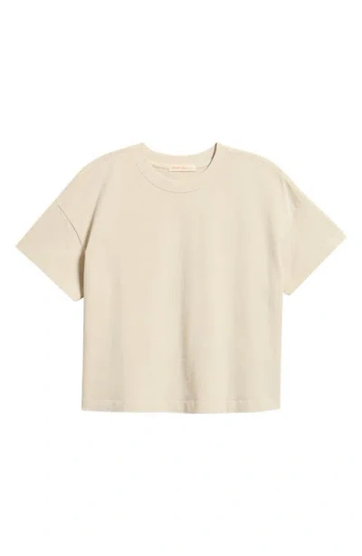 Marine Layer Luxe Cotton Blend Jersery Crewneck T-shirt In Brown