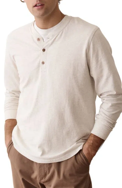 Marine Layer Luxe Jersey Henley In White