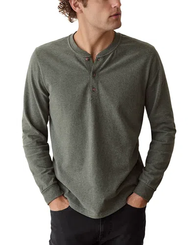 Marine Layer Luxe Jersey Henley In Green